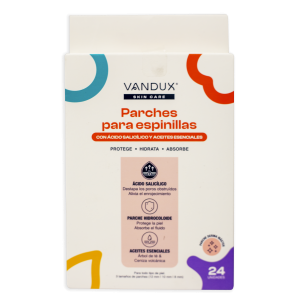 Parches Para Espinillas Con Ácido Salicílico Y Aceites Esenciales VANDUX X 24 Uds