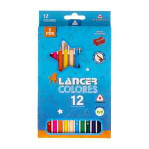 Lápices De Colores Largos Triangulares LANCER Unidad
