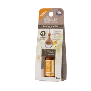 Difusor Ambiental Para Auto Recarga Fragancia Loving Vainilla LULË AROMË 15 Ml