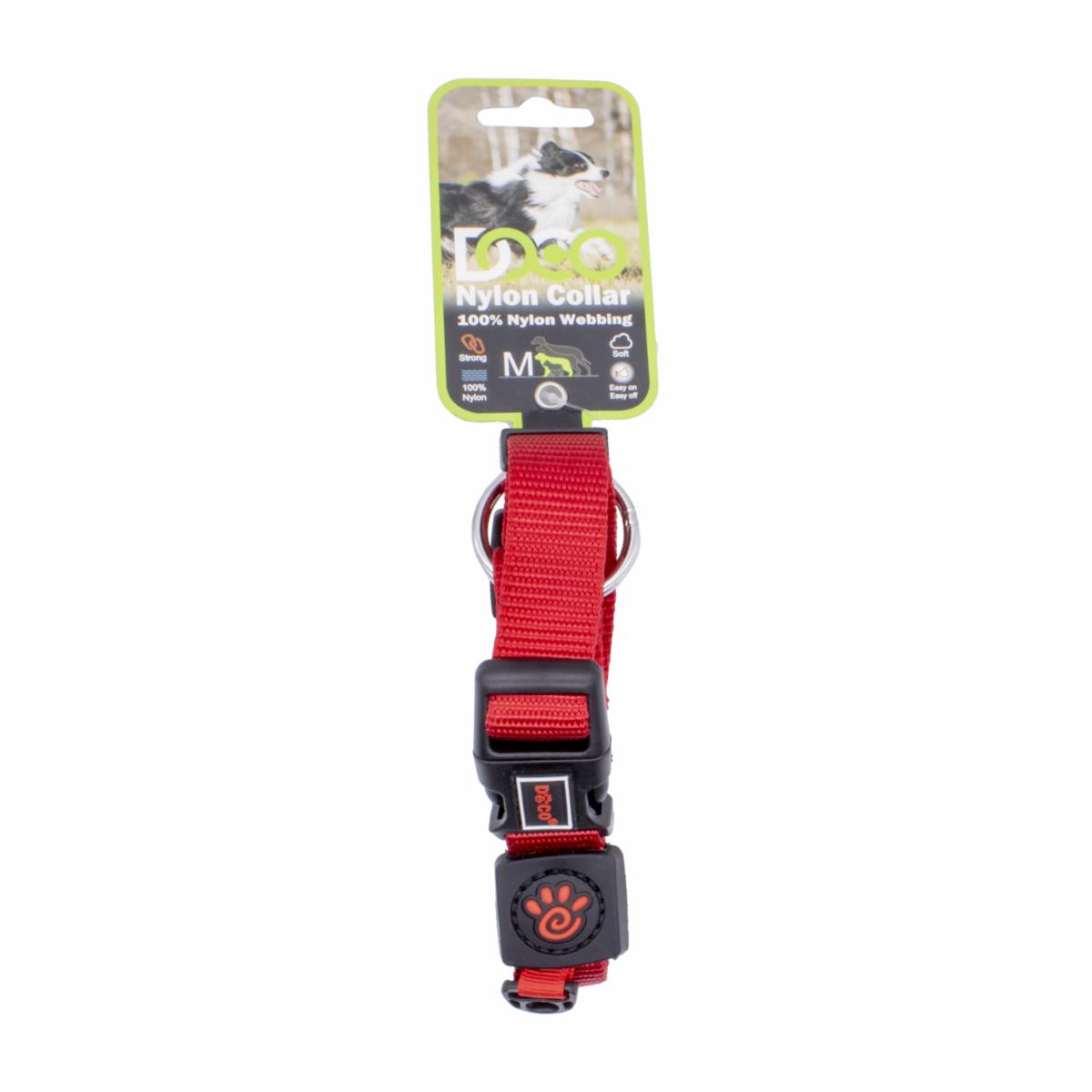 Collar Para Perros De Anillo Rojo DOCO Talla Mediano