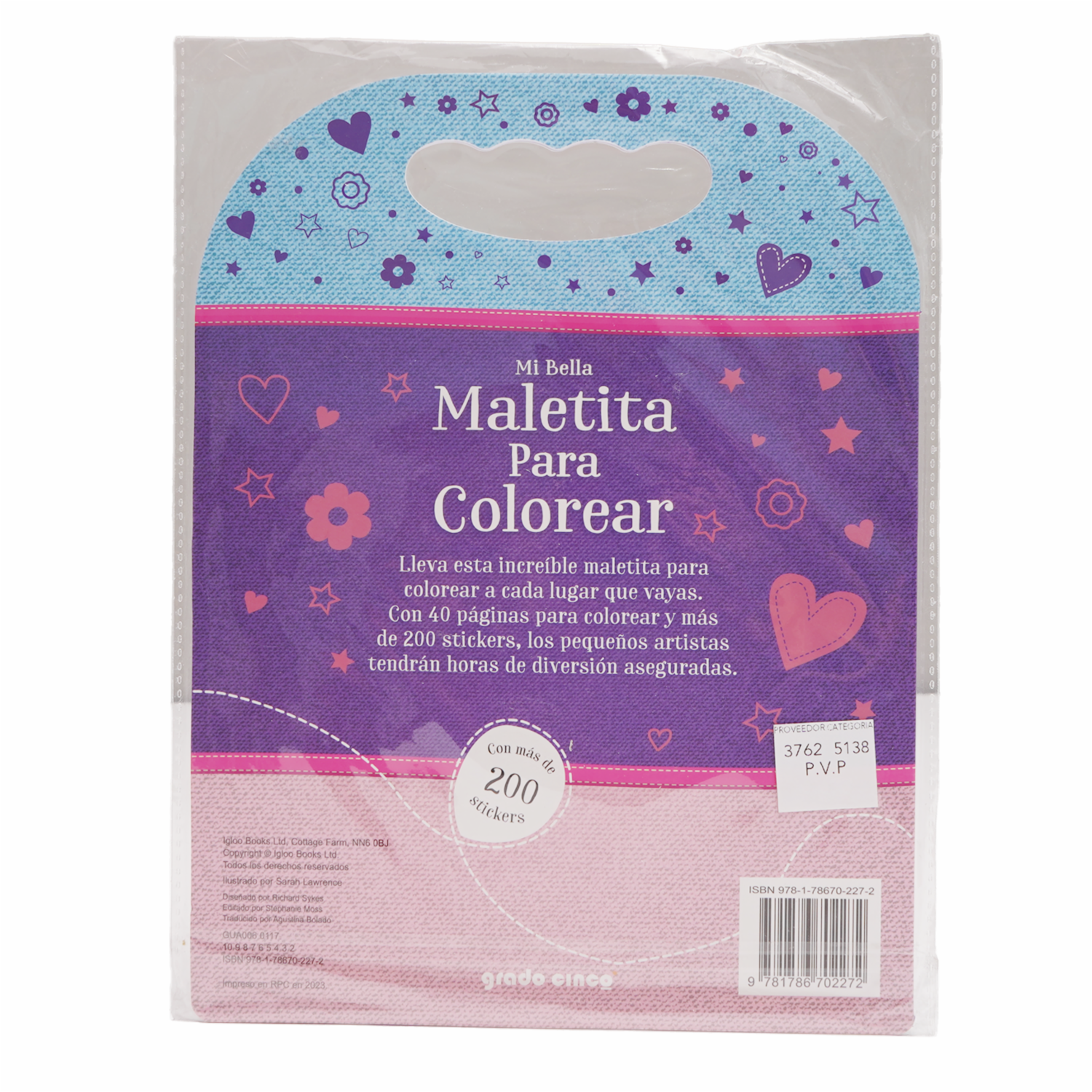 Libro Mi Bella Maletita Para Colorear+Stickers GRADO CINCO 45 Páginas - Image 2