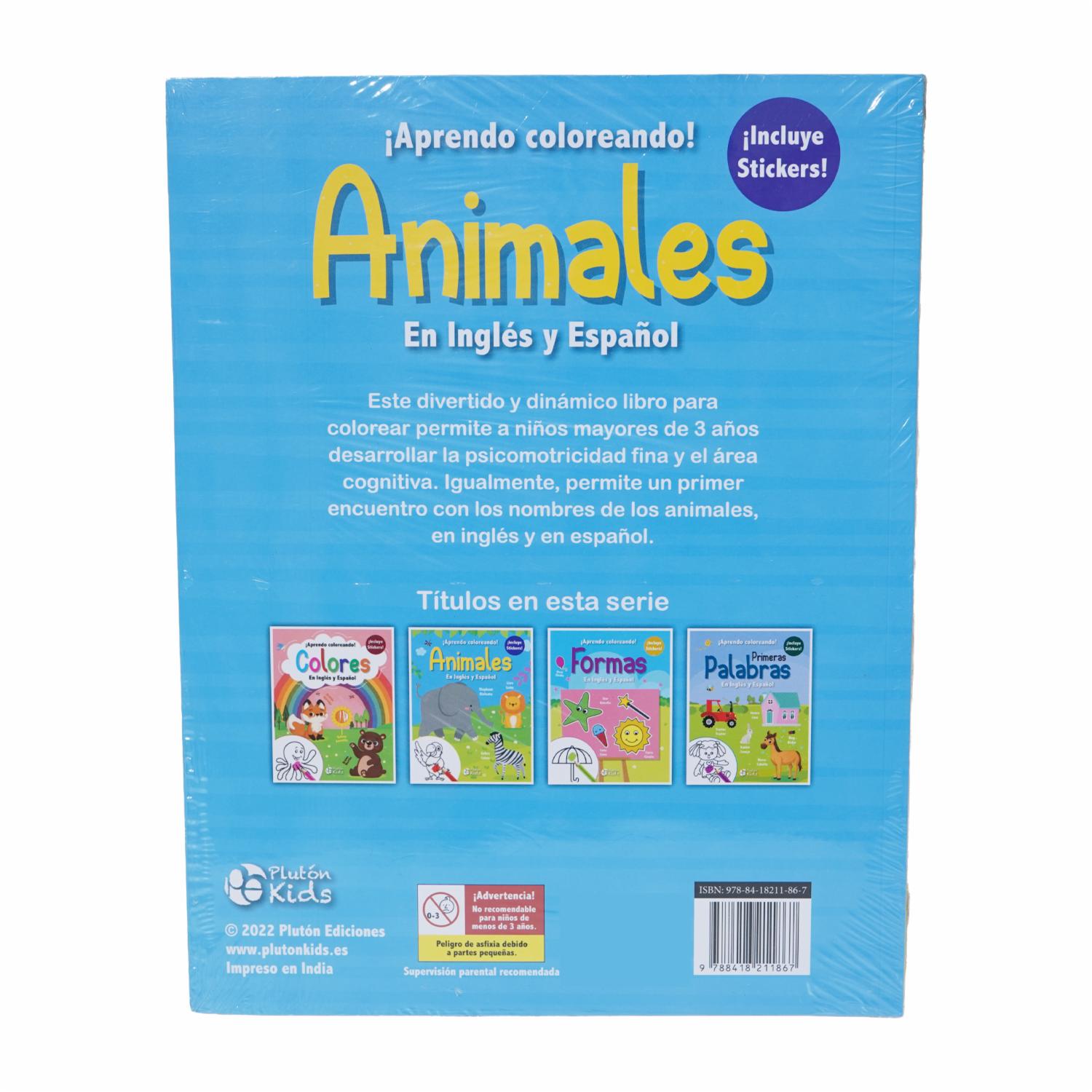 Aprendo Coloreando Animales En Inglés Y Español PLUTÓN 24 Páginas - Image 2