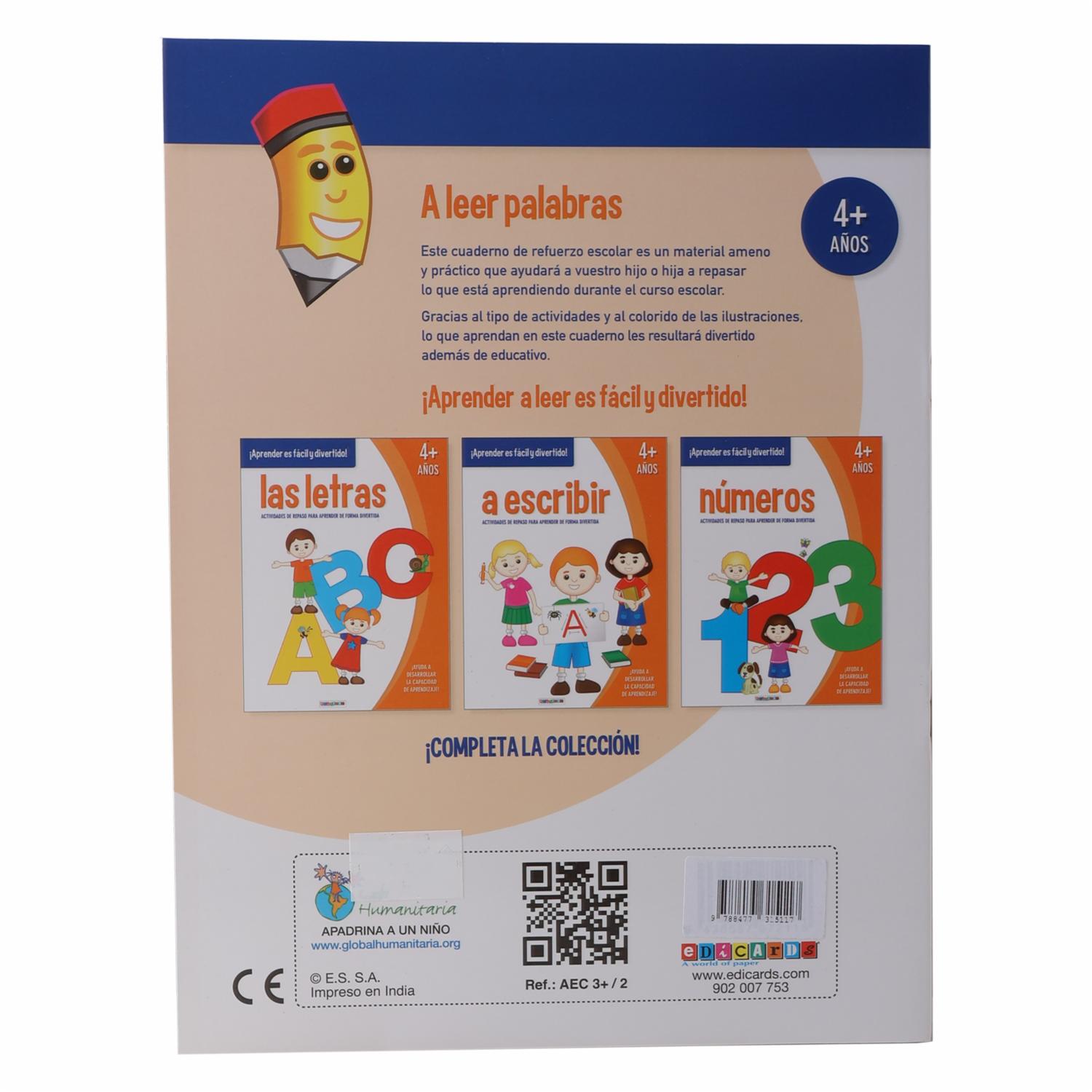 Libro A Leer Palábras 4 Años Actividades De Repaso EDICARDS 17 Páginas - Image 2