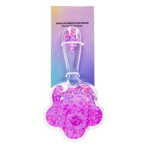 Cepillo De Cabello Flor Rosada WAHFAY 15,5 X 8 Cm