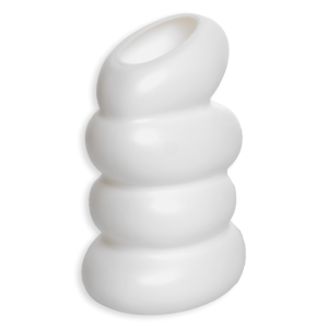 Florero Decorativo Blanco Espiral SKYLARK 9X5X15 Cm