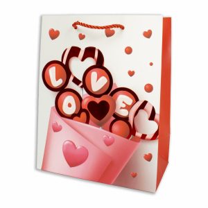 Funda De Regalo Corazón Mediana LP 1 Pieza