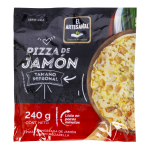 Pizza Congelada De Jamón Y Queso EL ARTESANAL 240 G