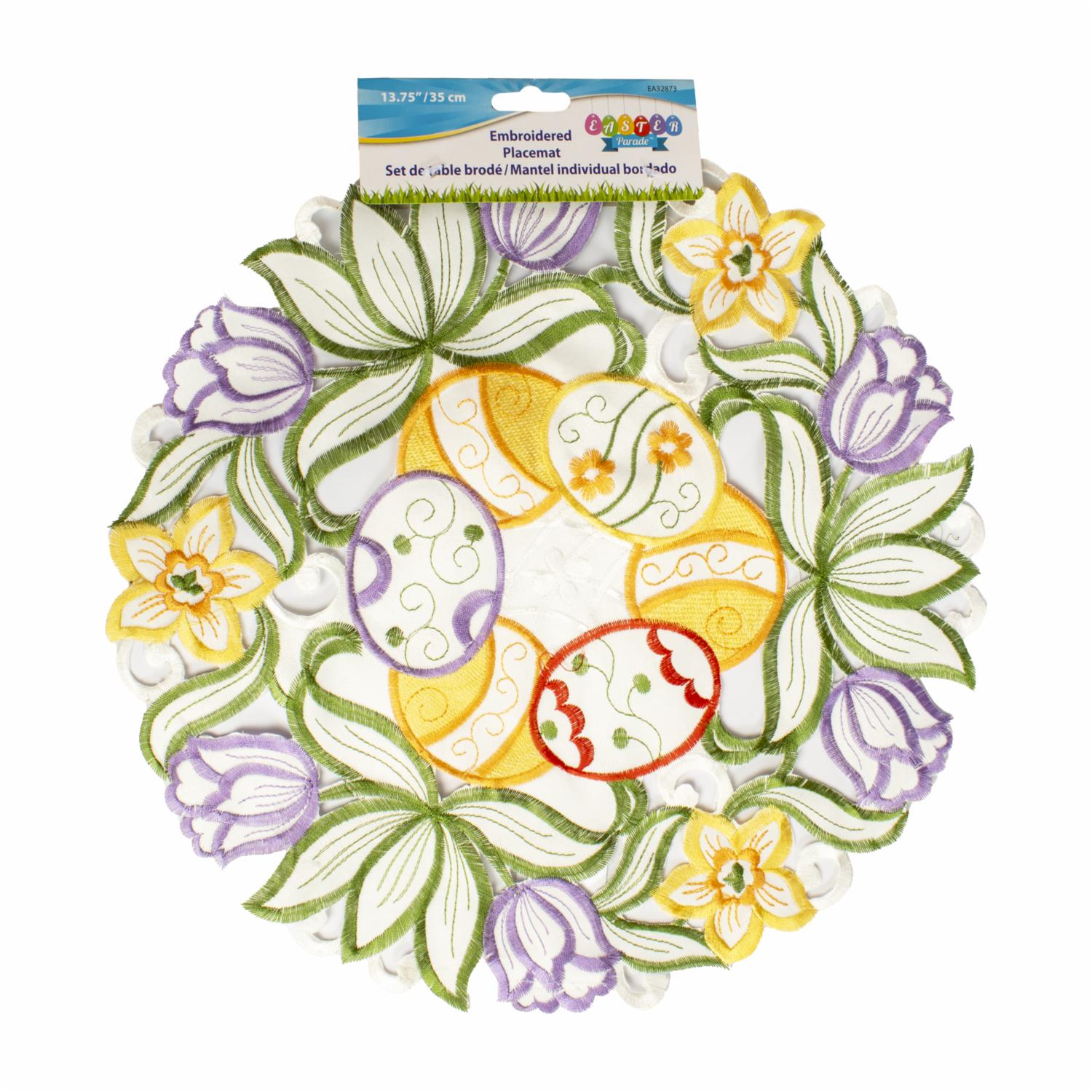 Individual De Pascua Bordado LPS 1 Pieza