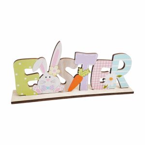 Aplique De Madera Pascua Leyenda Ester IMPORTADORA CUMPLEAÑOS 22 CM