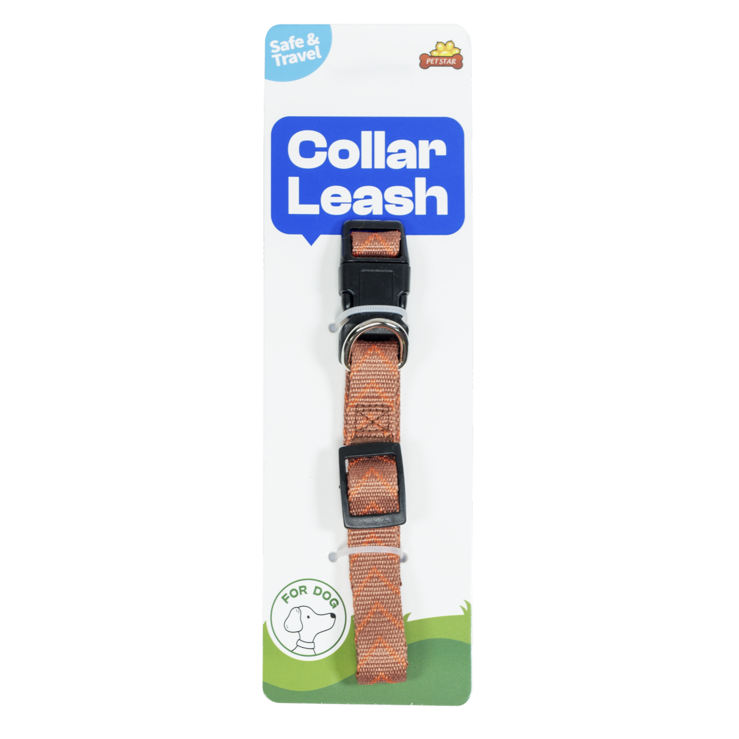 Collar Para Mascota Café PET STAR S:1.5X30-45Cm