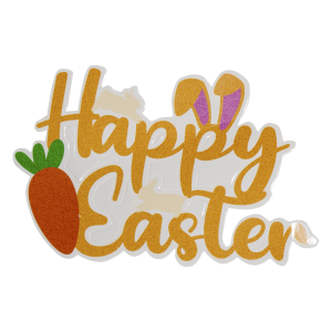 Topper Para Pastel Diseño Felices Pascuas HUI PAI 16X13 Cm