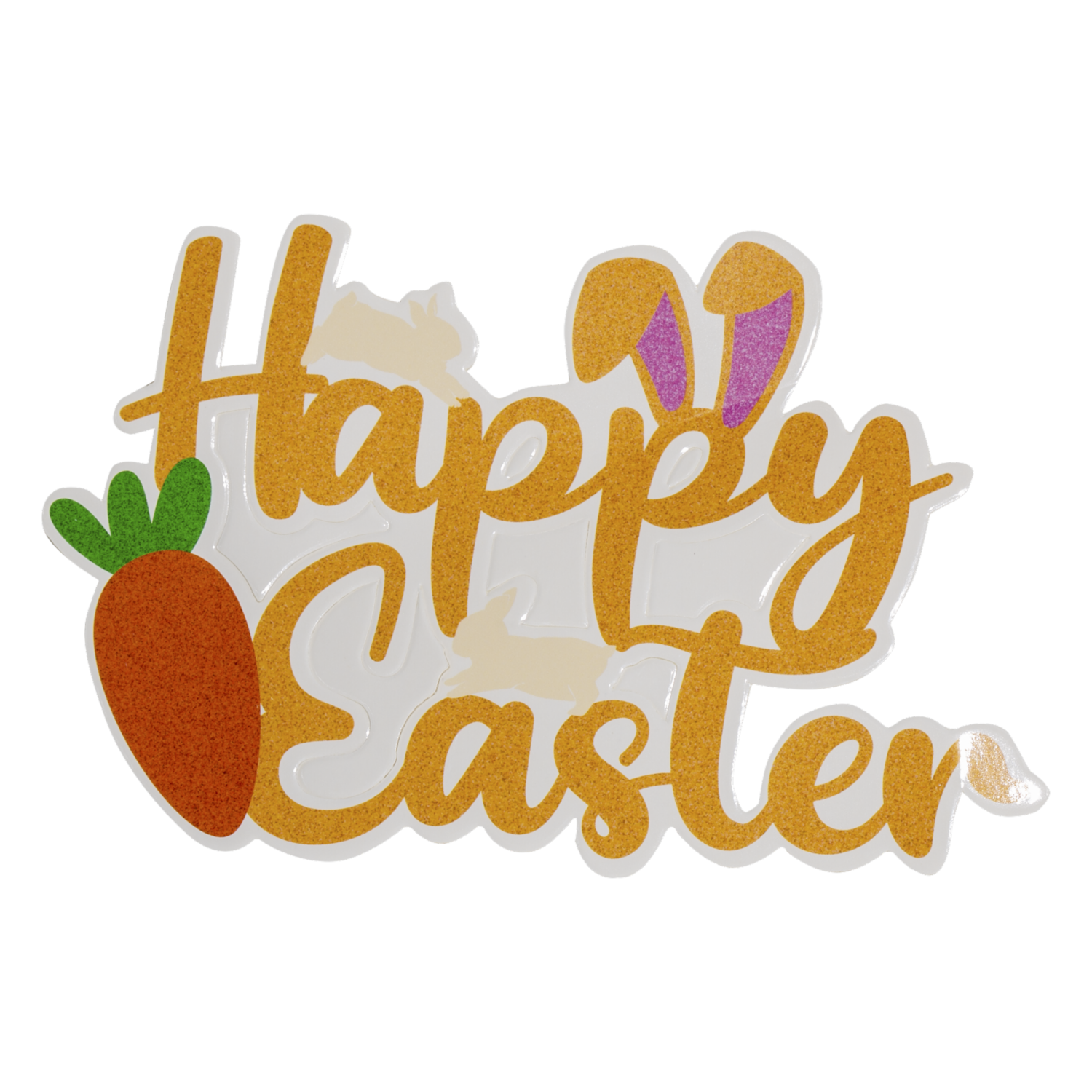 Topper Para Pastel Diseño Felices Pascuas HUI PAI 16X13 Cm