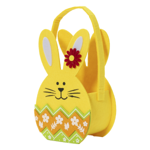 Cesta De Pascua Para Regalos Diseño Huevo Amarillo GE CE EASTER 10.5X6X21 Cm