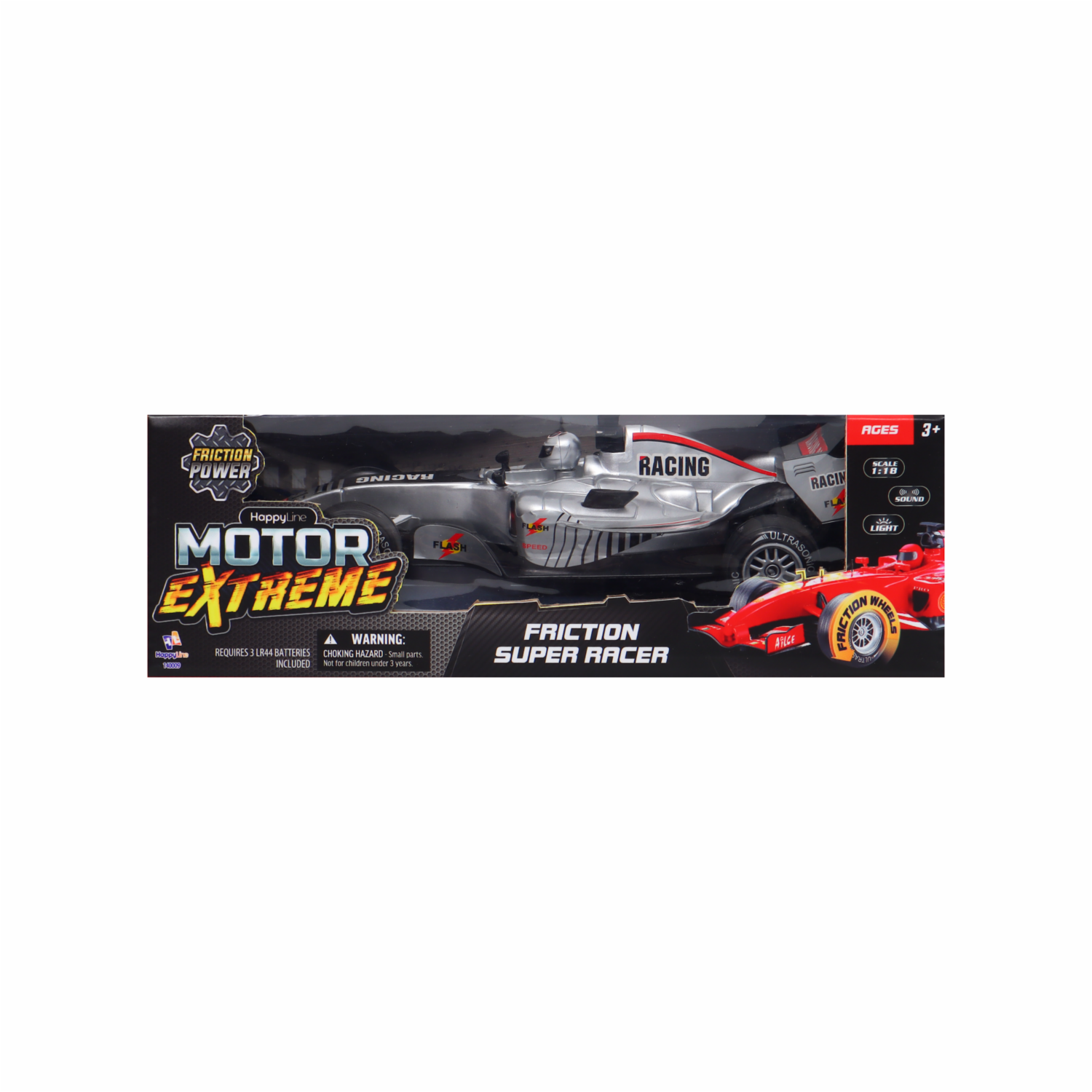 Vehículo A Fricción 1:18 Con Luz Y Sonido MOTOR EXTREME Colores Surtidos - Image 2