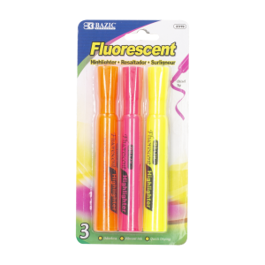 Resaltador Fluorescente Estilo Escritorio BAZIC X3 Uds