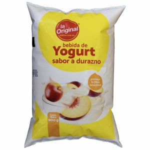 Bebida De Yogurt Sabor A Durazno En Funda LA ORIGINAL 900 G
